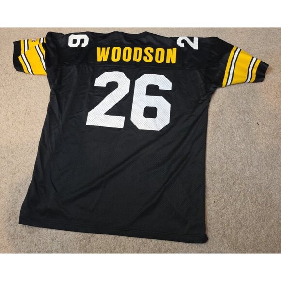 Men's Vintage 90s Champion SZ 52 Pittsburgh Steelers Jersey NFL #26 Rod Woodson - Picture 6 of 7